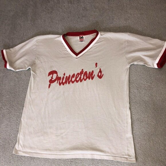 Vintage DON ALLESON Athletic PRINCETON Logo Short Sleeve Tee Size Large - Picture 2 of 6